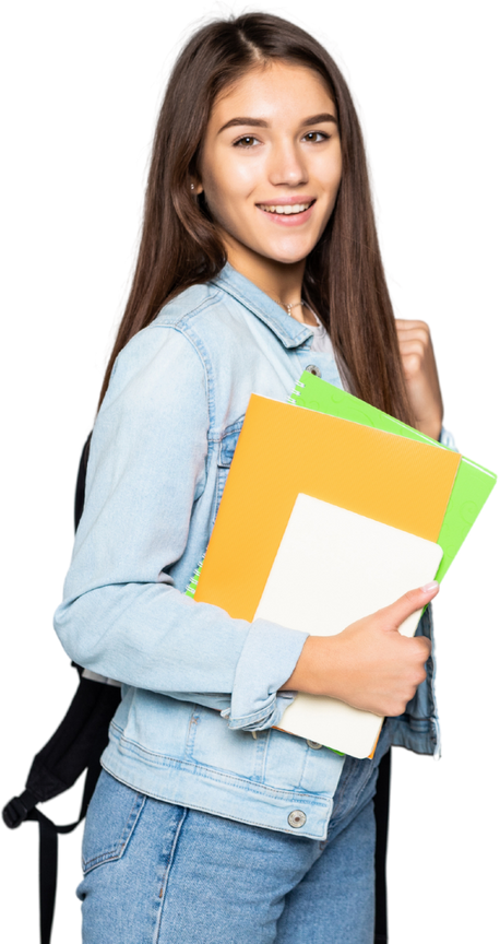 Smiling Female College Student